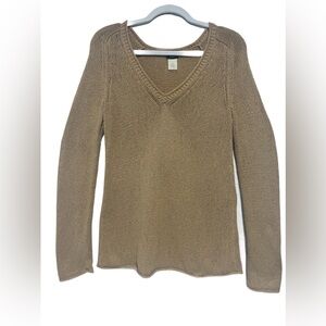 J. Crew Tan V-Neck Sweater